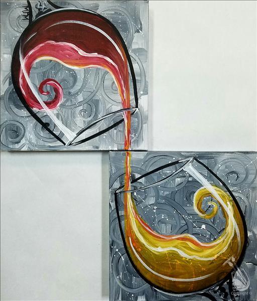 DATE NIGHT! Swirly Wine - Set - Friday, January 26, 2024 - Painting with a  Twist Houston, TX - Westheimer