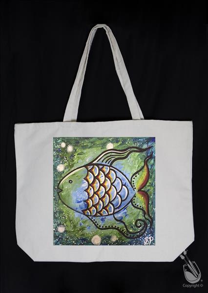 Colorful Scales Green Tote