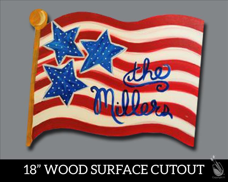 $5.00 OFF  18" Wooden Flag Workshop