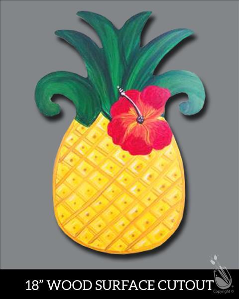How to Paint Aloha Pineapple Cutout
