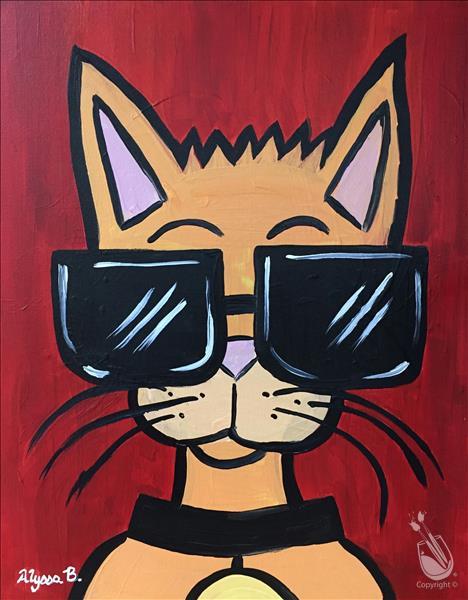 How to Paint FAMILY FUN! One Cool Cat! (All Ages)