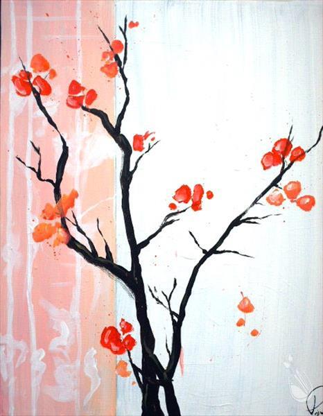 Coffee & Canvas Fun!  "Cherry Blossoms"  Ages 15 +