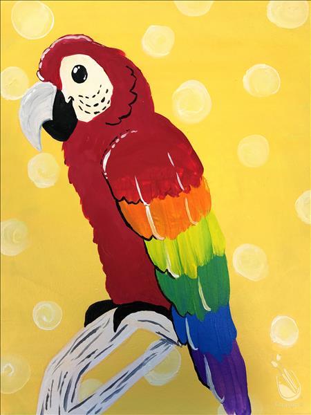 How to Paint KIDS CAMP! ANIMALS AT THE ZOO! RAINBOW MACAW