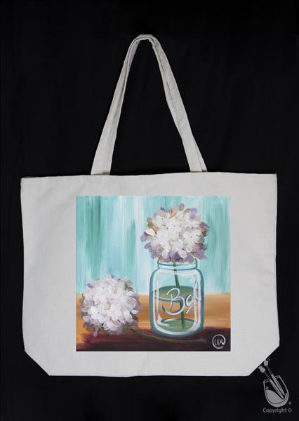 Happy Hydrangeas Squared Tote Bag