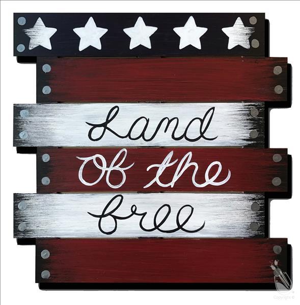 Land of the Free! - Paint on shiplap