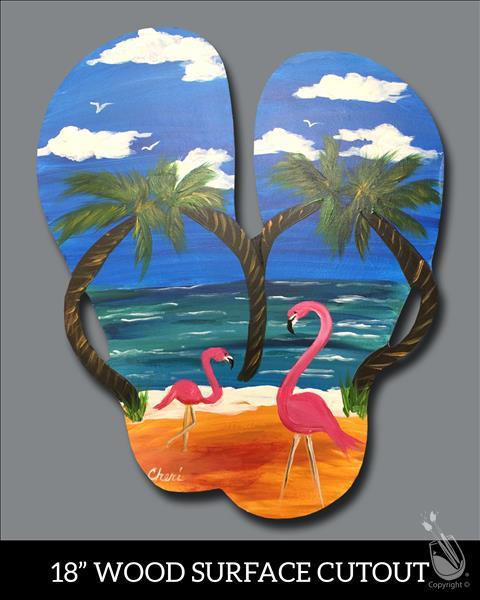 Lynnette's Flamingo Flip Flop Cutout