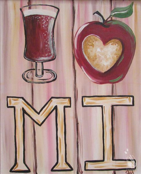 Love Michigan Cider - Friday, October 6, 2017 - Painting with a Twist