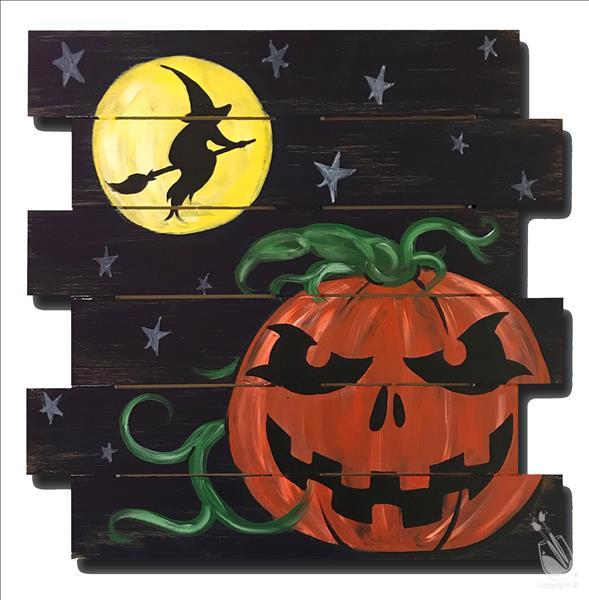 Pallet Workshop: Rustic Scary Pumpkin *add candle