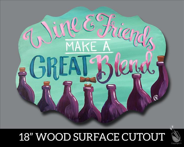 Wine and Friends Cutout