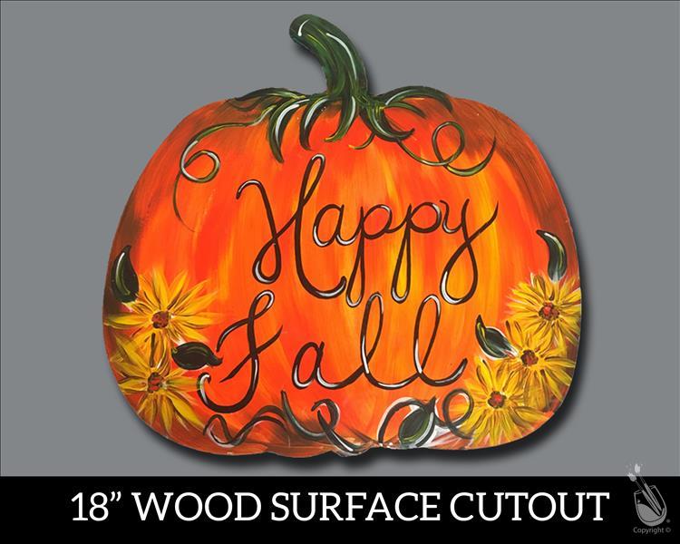 Happy Fall Pumpkin Cutout