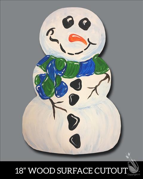 How to Paint FAMILY DAY! Bald Snowman Cutout