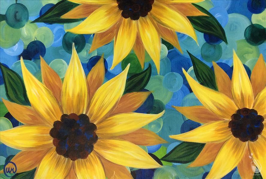 ** BIG ART ** Sunflower Swirls