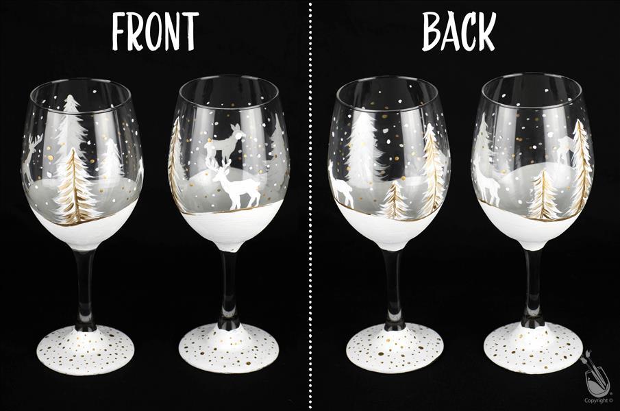 **WINE GLASS** Paint 2 Wine Glasses to take home!