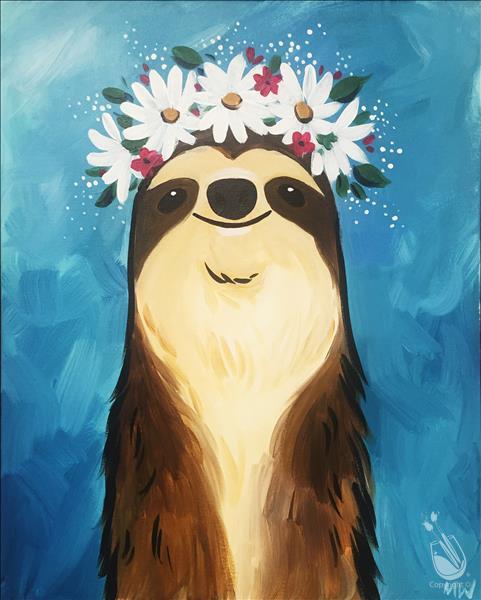 Flower Crown Sloth