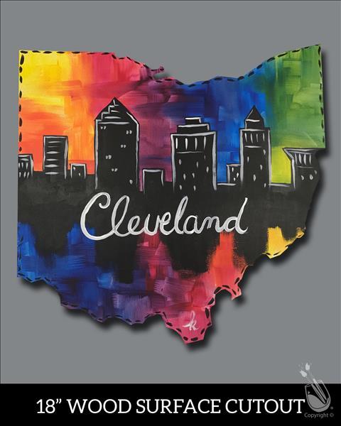 Colorful Cleveland Ohio Cutout