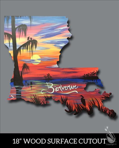 Bienvenue Louisiana Cutout