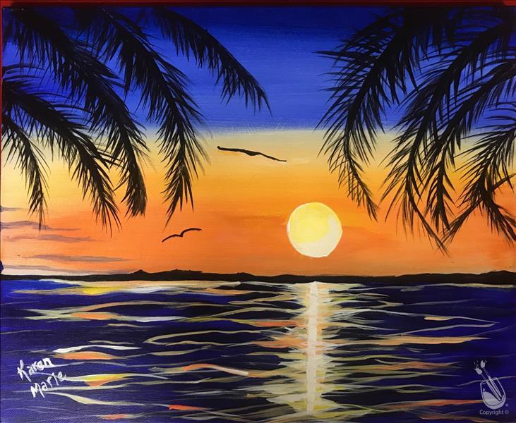 Paint & Candle Bundle - Gulf Shores Sunset!