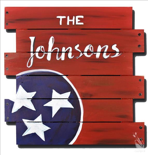 Tennessee Tri-Star! Paint on Shiplap