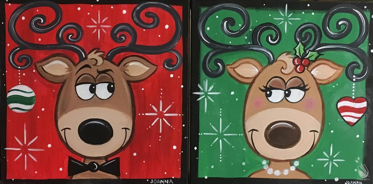 Reindeer Couple! Pick one or paint with a partner!