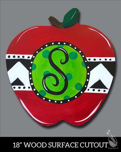 Personalized Apple Monogram Cutout