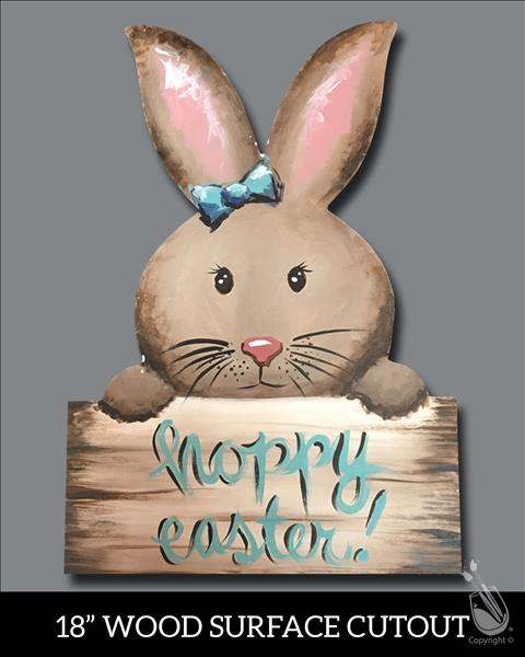 Hoppy Brown Easter Bunny Cutout