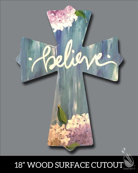 Believe Cross Cutout