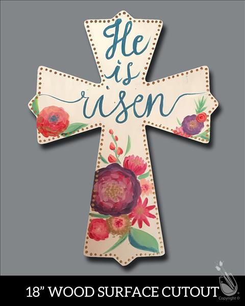 He is Risen Cross Cutout