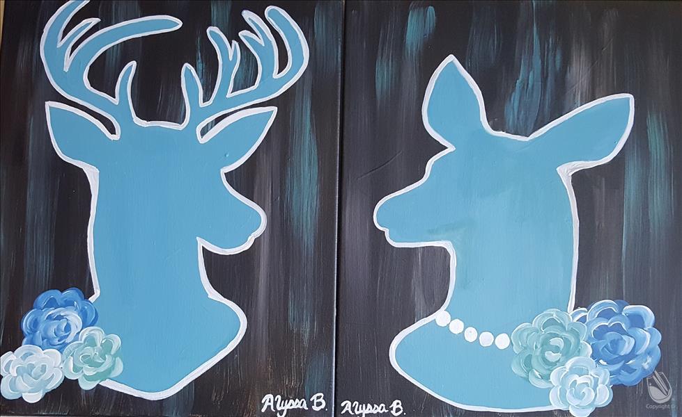Rustic Turquoise Deer - Set