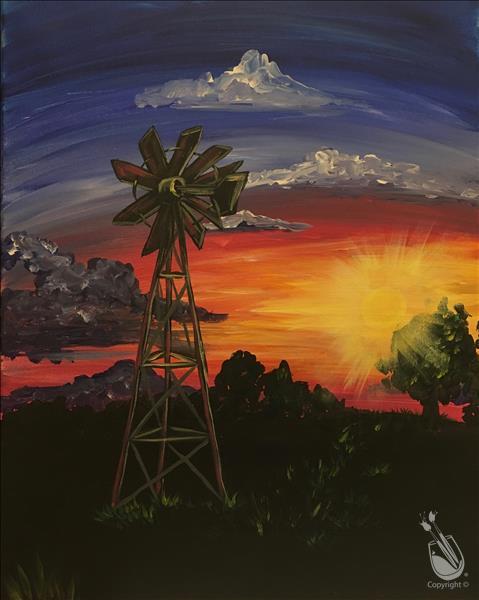 Sunset At The Windmill