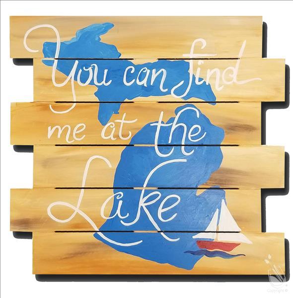 At The Lake in Michgan Wood Pallet