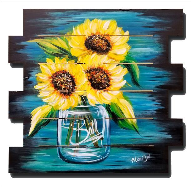 Happy Sunflowers Pallet ~ Sunday Funday