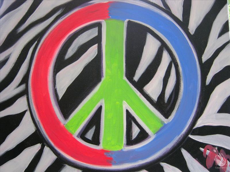 Zebra Peace Sign