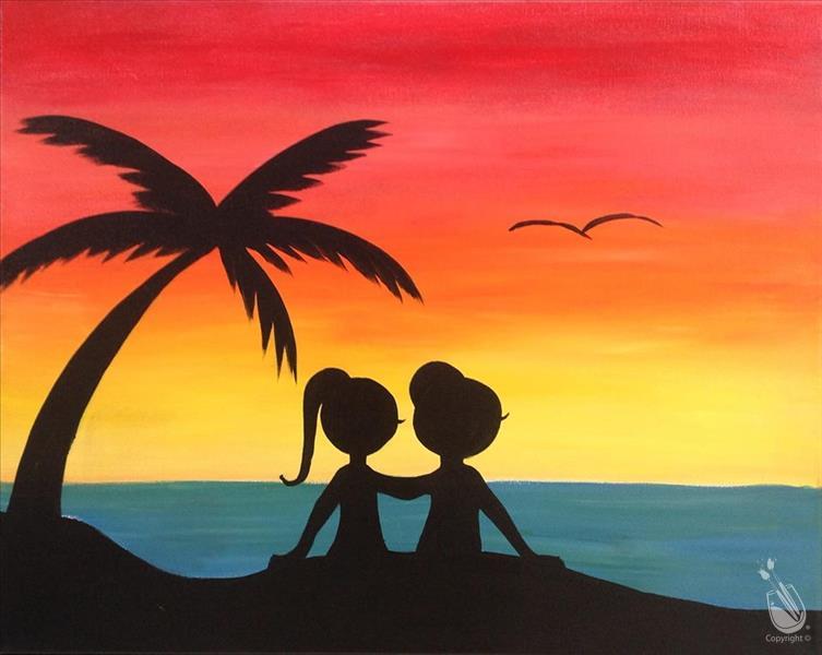 How to Paint BFF's on the Beach