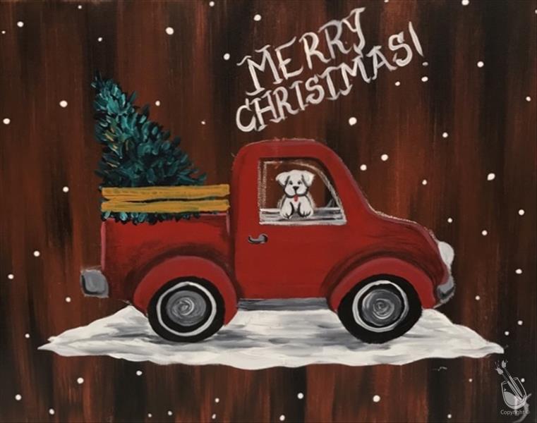 NEW! Christmas Puppy Truck *add lights