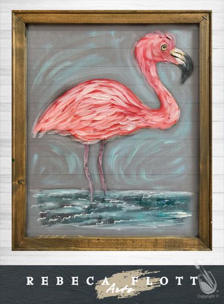 Rebeca Flott Arts - Flamingo- Screen Art (Adults)