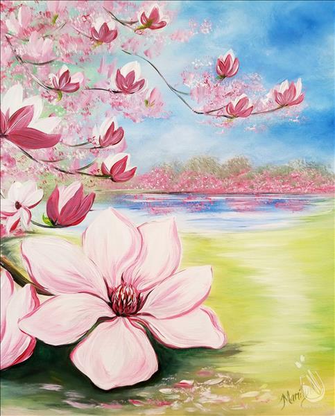 Pink Magnolias - ADD A DIY CANDLE!