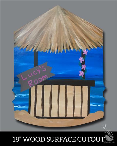 How to Paint Tiki Hut Room Sign Cutout