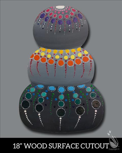 $25! Colorful Mandala Stones Cutout