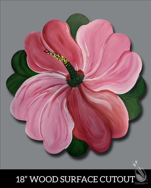 $5.00 OFF Wooden Tropical Hibiscus Cutout Workshop