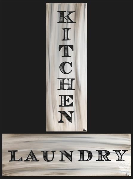 Kitchen and Laundry Signs - Set