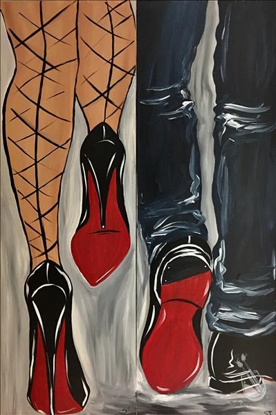 How to Paint Steppin' in Red Bottoms - Set