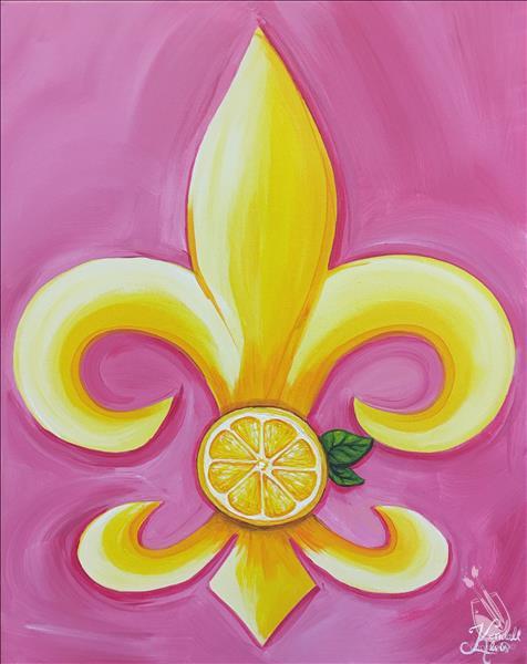 HOME DECO "Summer Pink Fleur Di Lis" add a candle!