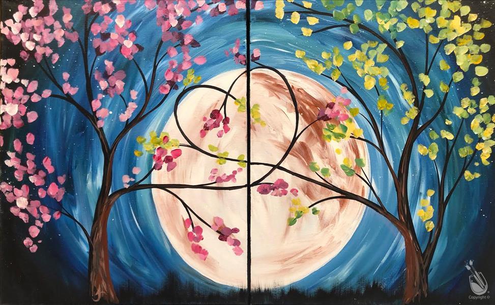 Full Moon Love Trees - Set