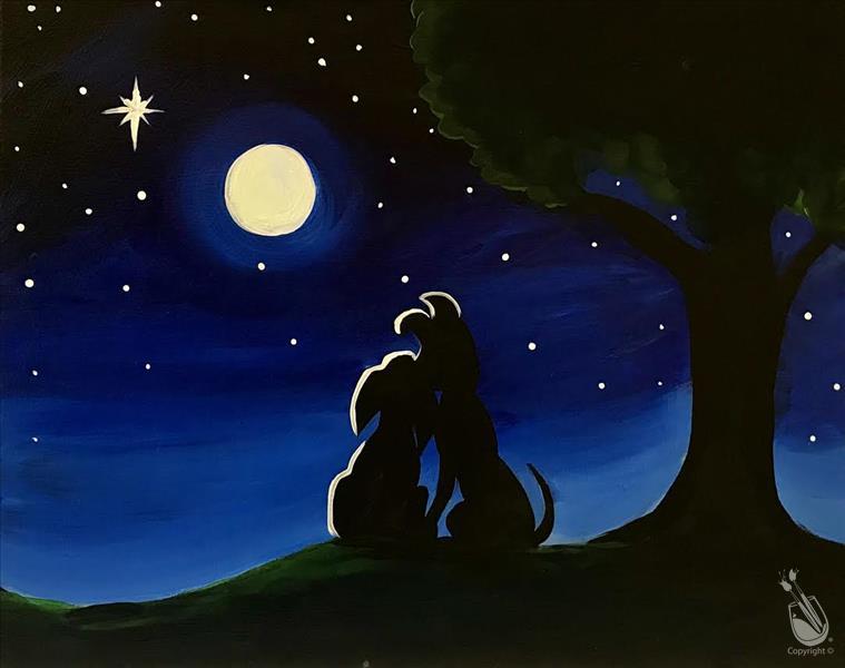 Puppy Love in the Moonlight