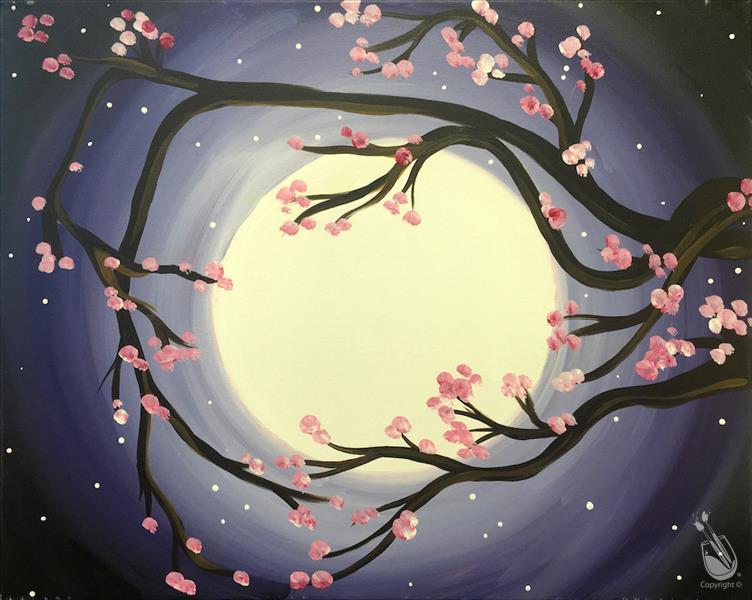 Moonlit Cherry Blossoms