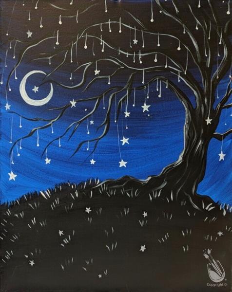 How to Paint A Tree of Stars - FAIRY LIGHTS AVAILABLE
