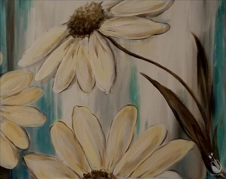 How to Paint Adult ART Camp: Hazy Daisy Part 4 of 5 -Single Day