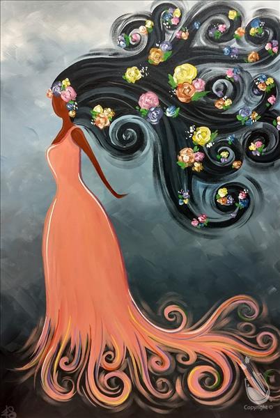 Flowers in Her Hair Saturday May 25 2024 Painting with a