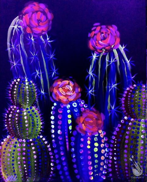 Neon Cacti BLACKLIGHT