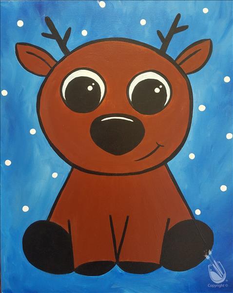 Cute Baby Reindeer All Ages Saturday December 22 2018 Painting